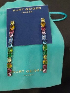 KURT GEIGER LONDON STONE DROP EARRINGS